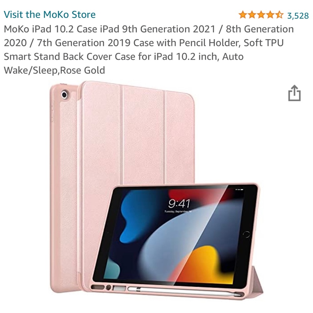 iPad 10.2 cover with pencil holder